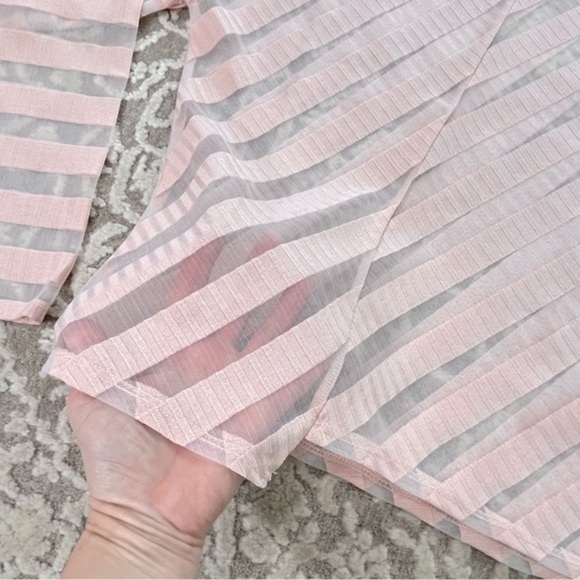 NWT Zara Collection Tonal Stripe Sheer Top - Picture 11 of 16